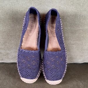 Talbots blue Crochet Espadrilles